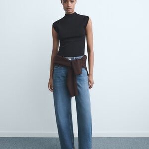 MANGO HIGH-WAISTED BALLOON JEANS SIZE 6